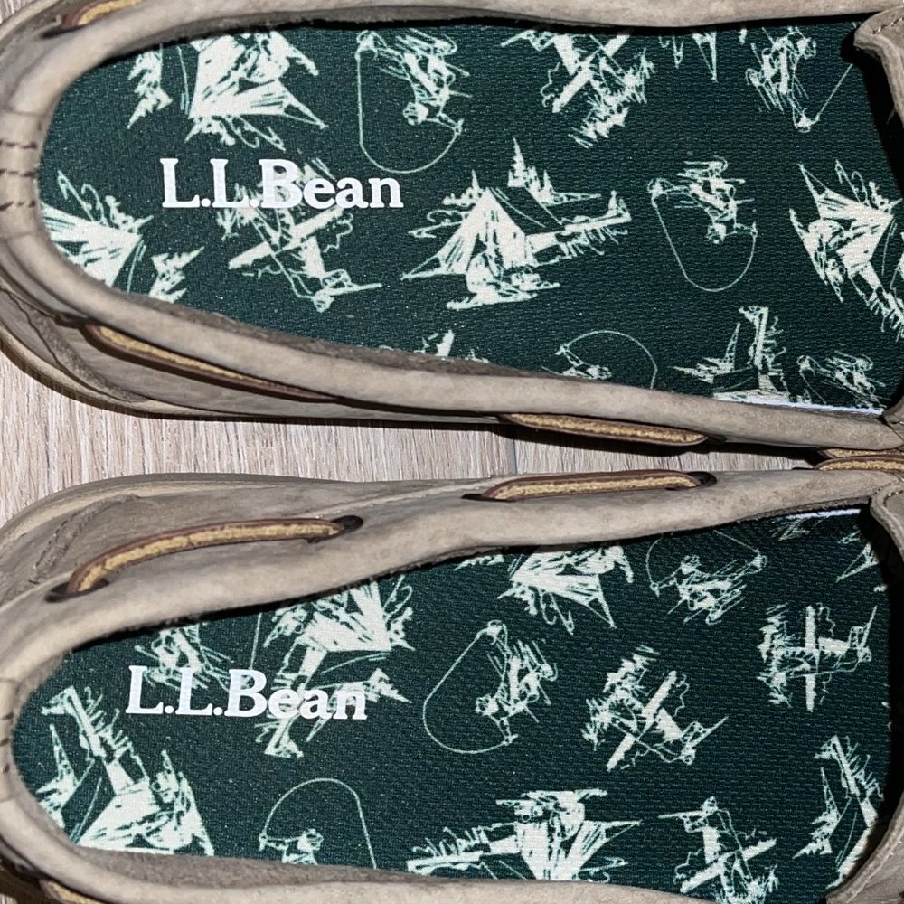 L.L. BEAN MEN'S CAMPSIDE LEATHER BOAT / DOCK SHOES SIZE 13 - Picture 4 of 15